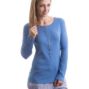 Schiesser dames pyjama, blauw (800), 44