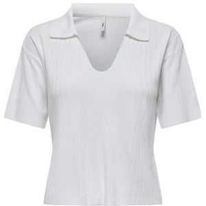 Onlthelma SS Polo KNT, cloud dancer, XL