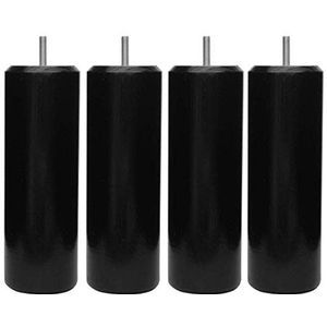 Margot 3700527824581 cilinder set van 4 lattenpoten, zwart, hoogte 25 cm
