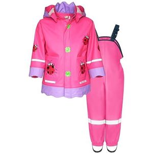 Playshoes - Gelukkige Beestje - Regenpak - Roze - Waterdicht - 80