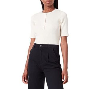 People Tree Judith gebreide damestop, Crème, 38