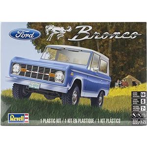 Revell USA modelbouwset, Ford Bronco, gedetailleerd model op schaal 1:25, 137 delen, uitdagend bouwpakket voor gevorderde modelbouwers vanaf 14 jaar, gedetailleerde motor