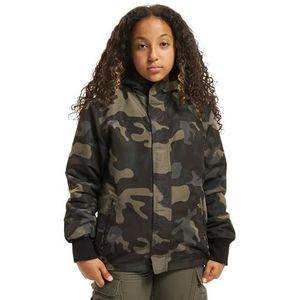 Brandit Unisex kinderen Kids rits windbreaker, donker camo, normaal