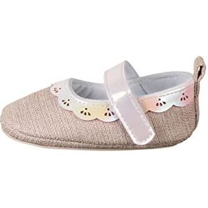 Sterntaler Babyballerina voor meisjes, effen, platte slipper, beige, 22 EU