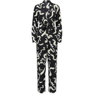 ONLNOVA LIFE ELITE L/S ZIRA JUMPSUIT AOP, Zwart/AOP: 587 Yoko, XS