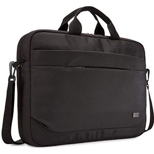 Case Logic Advantage Attaché laptoptas met insteekvak voor tablet en voorvak voor kleine apparaten zwart schoudertas 15,6 inch zwart