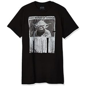 Star Wars Heren Words of Wisdom T-shirt, zwart, S