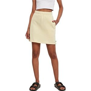 Urban Classics Damesrok van biologisch katoen, basic minirok voor vrouwen, organic terry mini-rok, verkrijgbaar in 3 kleuren, maten XS - 5XL, Softyellow, L