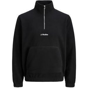 JACK & JONES Jjsoho Halfzip Fleece Pls - Plus Size, zwart, 4XL