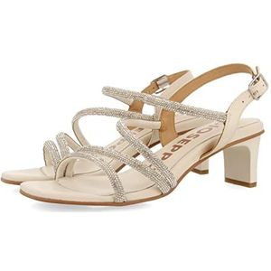 GIOSEPPO Aarapua damessandalen van zwart leer met strass-strepen en hak, Foema gorro graduación, 36 EU