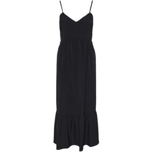 PIECES Pcsade Strap Long Dress Noos Bc maxi-jurk voor dames, zwart, XL