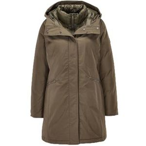 Tommy Hilfiger Gewatteerde parka voor dames van nylonmix, Khaki (Legergroen), XXL