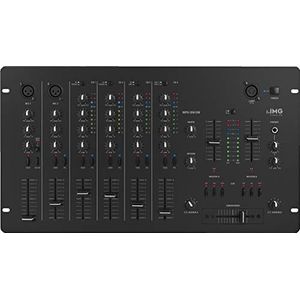 IMG Stageline MPX-206/SW 6-Kanaals Stereo Mixer 1 DJ Microfoonkanaal Zwart