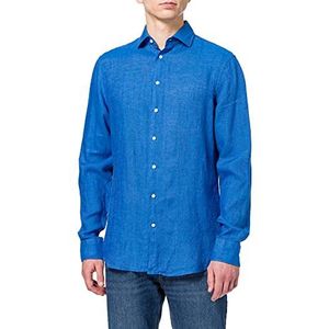 Seidensticker Shaped Fit lange mouwen linnen overhemd, turquoise (57 turquoise), 37 cm heren, turquoise (57 turquoise)