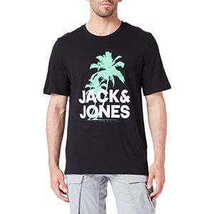 JACK & JONES Heren Jcowavy Tee Ss Crew Neck FST T-shirt, zwart, L