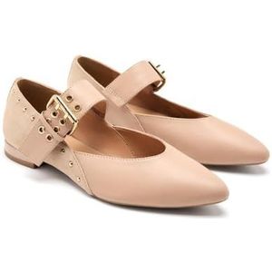 GIOSEPPO - Grantham - Platte Damesschoenen - Huidskleur - Natuurlijk Leer Gevoerde Binnenzool