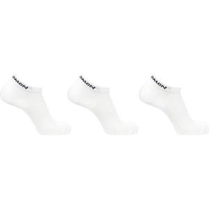 Salomon Unisex Flow Low 3-pack wit-zwarte sokken
