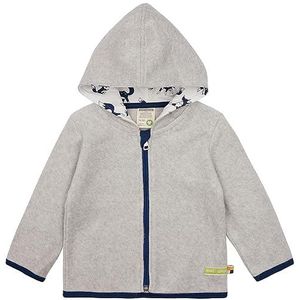 loud + proud Unisex kinderen, GOTS-gecertificeerd fleece jack, zilver, 134/140, zilver, 134/140