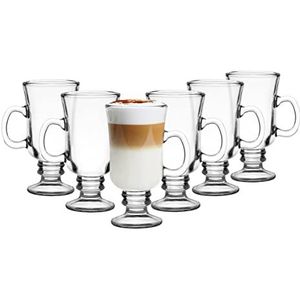Glasmark Krosno Glazen Set 0,2 Liter Koffieglazen Theeglazen Koffie Thee Glas Irish Coffee Latte Macchiato Glühwein Drinkglazen Waterglazen Vaatwasserbestendig 6 X 200 Ml