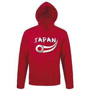 Supportershop sweatshirt met capuchon, Japan, rood, heren, maat S