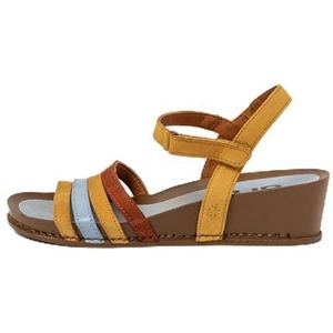 Art 1943 I Imagine damessandalen met sleehak, Honey-D, oranje, maat 37, Honey D Oranje, 37 EU