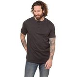JP 1880 Heren grote maten grote maten Menswear L-8XL JP1880 Henley, basic, knoopsluiting, halve mouw, tot 7 XL 726695, antraciet, L