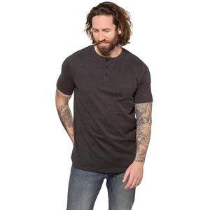 JP 1880 Heren grote maten grote maten Menswear L-8XL JP1880 Henley, basic, knoopsluiting, halve mouw, tot 7 XL 726695, antraciet, L