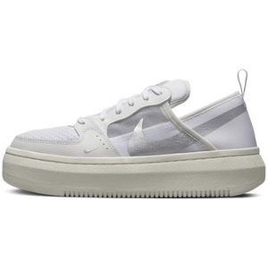 Nike Court Vision A Sneakers voor dames, Wit Metallic Silver Sail, 42.5 EU