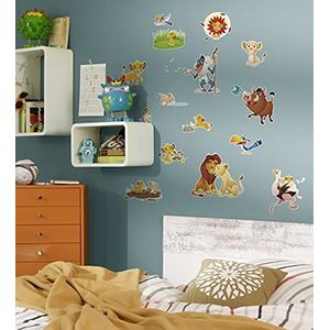 Komar Disney muursticker Lion King Wildlife - 50 x 70 cm (breedte x hoogte) - 27 delen - timer, pumbaa, koning van de leeuwen, deco-stickers, wandstickers, wanddecoratie, kinderkamer - 14097h