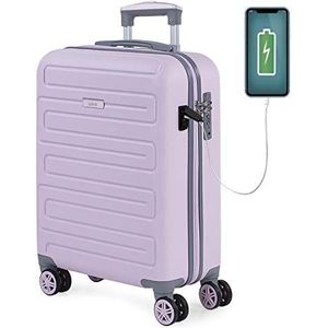 SKPAT - Koffers met USB Travel 4 wielen Trolley ABS. Stijvebestendig Comfortabel en licht. TSA-slot. Maten Small Cab en Medium. Kwaliteit en design 175015, kleur Roze