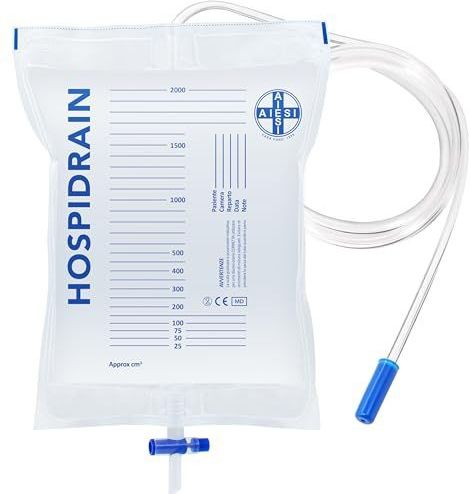 HOSPIDRAIN - Urinezak - Transparant - PVC - Capaciteit 2000 ml