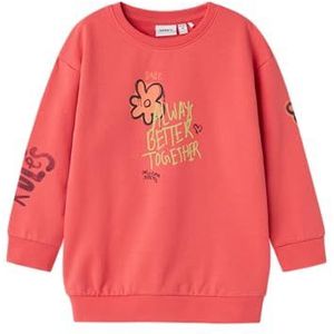 NAME IT Meisjes Nmfnoelle RLX Sweat Tunic Box Bru Sweatshirt, roze of sharon, 86