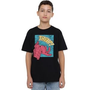 Spiderman Thwip Panel Unisex Kids T-shirt, zwart, 12-13 jaar, Zwart, 12-13 jaar