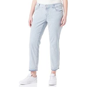 TOM TAILOR Dames Alexa Slim Jeans 1035534, 31327 - Denim Offwhite Stripe, 34W / 28L