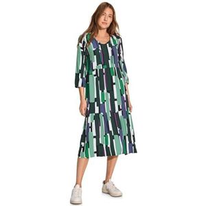 CECIL Bedrukte midi-jurk, fir green, XL