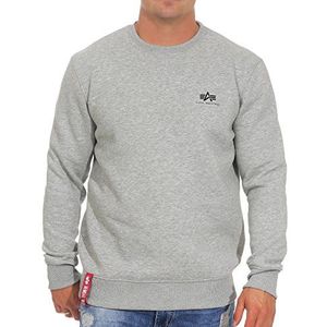 Alpha Industries Basis Klein Logo Sweatshirt voor Mannen Grey Heather