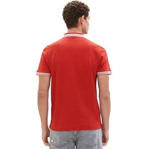TOM TAILOR Poloshirt voor heren, 14302 - Velvet Red, XXL