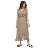 Peppercorn - Nadialine - A-lijn Jurk - Hoek Blauw Print