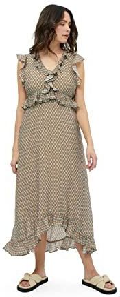 Peppercorn - Nadialine - A-lijn Jurk - Hoek Blauw Print