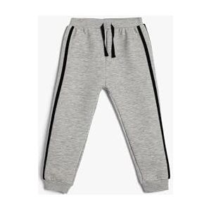 Koton Babyboy Jogger Sweatpants Trekkoord Strip Detail, grijs (023), 12-18 Maanden