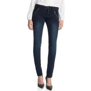 edc by ESPRIT dames jeans 123CC1B034 Skin Coated Skinny Slim Fit (rouw) Low Rise
