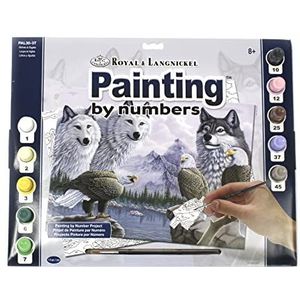 Royal & Langnickel - schilderen op nummer wolven & adelaar, bevat verf en kwast, voor volwassenen en kinderen vanaf 8 jaar