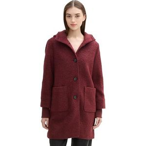 TOM TAILOR Denim Dames 1042884 jas, 35879-Dark Red Boucle, XS, 35879 - Dark Red Boucle, XS