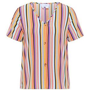bridgeport Dames blouseshirt 19623007-BR02, lichtblauw meerkleurig, XL, lichtblauw, meerkleurig, XL