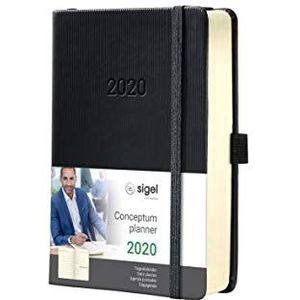 SIGEL C2011 Dagkalender 2020, ca. A6, zwart, Hardcover Conceptum - andere modellen