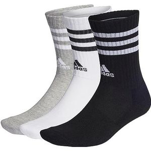 adidas Set Di 3 Paia Di Calze oude sokken uniseks Heather middengrijs / wit / zwart L