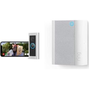 Ring Videotürklingel Pro Kabel (bisher: Video Doorbell Pro 2) + Chime von Amazon | Klingel mit Kamera, 1536p-HD-Video, Kopf-bis-Fuß-Aufnahme, 3D-Bewegungserfassung, WLAN, festverdrahtet