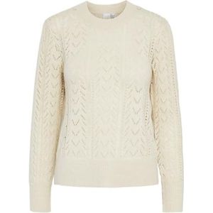 Y.a.s - Yastella LS Knit Pullover - Wit - Katoen - Ronde Hals - Lange Mouwen
