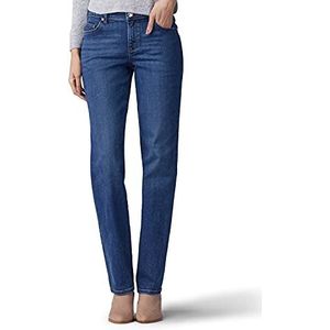 Lee Women's Petite Relaxed Fit Straight Leg Jean, el Paso Blue, 12