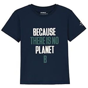 ECOALF, Minalf T-shirt voor kinderen, katoen, gerecyclede stof, katoenen T-shirt voor kinderen, T-shirt met korte mouwen, Indigo Blauw, 8 jaar